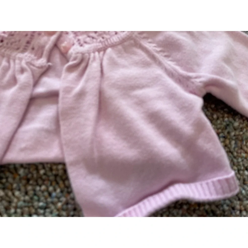 Carter's Pink Knit Cardigan Girls 9M